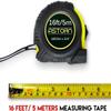 Metric Tape Measure 16ft 5M Retractable with Dual Inch Centimeter Scale, Shock Absorbent Rubber Case, Thumb Lock, Belt Clip and Wrist Strap, Precision Measuring Tape for Contractors DIY view 2