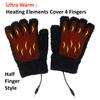 Obbomed MH-1020 USB 5V Composite Heating Element Warming Half Finger Stretchy Gloves Connected to USB Port, PC, Laptop, Adapter for Power, Universal Size: 7.5 x 5 inches, Black view 2