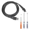 Compatible Nuance Dragon PowerMic III Microphone 9' Straight Cable - Easy Install view 1