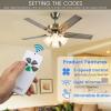 Eogifee 53T Ceiling Fan Remote Control Adjustable 3 Speed,Light Dimmer Control Replacement of Hampton Bay Harbor Breeze Hunter KUJCE9103 FAN-11T FAN-53T 2AAZPFAN-53T view 2