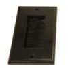 MyCableMart Wallplate: Single-Gang Decora with Brush Pass-thru, Black view 1