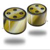 Skin Wrap Decal Set 2 Pack for Amazon Echo Dot 2 - Paint Blend Yellow (2nd Generation ONLY - Echo NOT Included) view 1