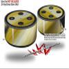 Skin Wrap Decal Set 2 Pack for Amazon Echo Dot 2 - Paint Blend Yellow (2nd Generation ONLY - Echo NOT Included) view 2