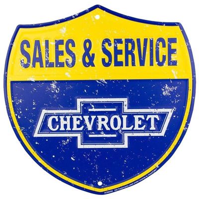 Signs 4 Fun SHACS Chevy Service, Shield Sign