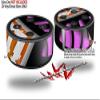 Skin Wrap Decal Set 2 Pack for Amazon Echo Dot 2 - Black Waves Orange Hot Pink (2nd Generation ONLY - Echo NOT Included) view 2