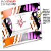 Skin Wrap Decal Set 2 Pack for Amazon Echo Dot 2 - Black Waves Orange Hot Pink (2nd Generation ONLY - Echo NOT Included) view 3