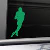 Nashville Decals Football Player Vinyl Decal Laptop Car Truck Bumper Window Sticker, 6.5" x 3.5", Green view 1