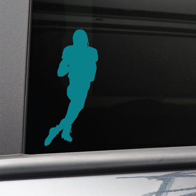 Nashville Decals Football Player Vinyl Decal Laptop Car Truck Bumper Window Sticker, 6.5" x 3.5", Teal