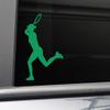 Nashville Decals Tennis Player Female Vinyl Decal Laptop Car Truck Bumper Window Sticker, 6" x 4.25", Green view 1