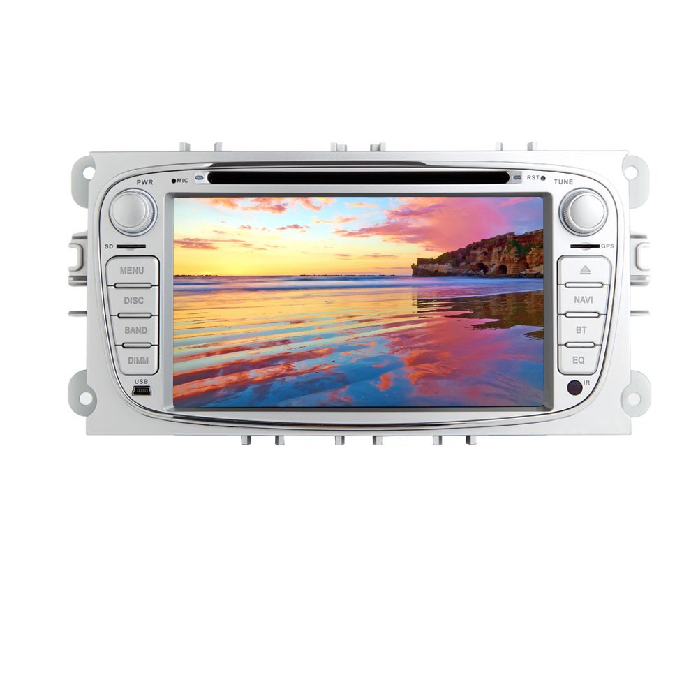 XISEDO Android 7.1 Car Stereo 7" Autoradio 2 Din Head Unit RAM 2G GPS Navigation with DVD Player for Ford Focus (2007-2010), Mondeo, S-Max, C-Max, Galaxy (Silver) (with DVR)