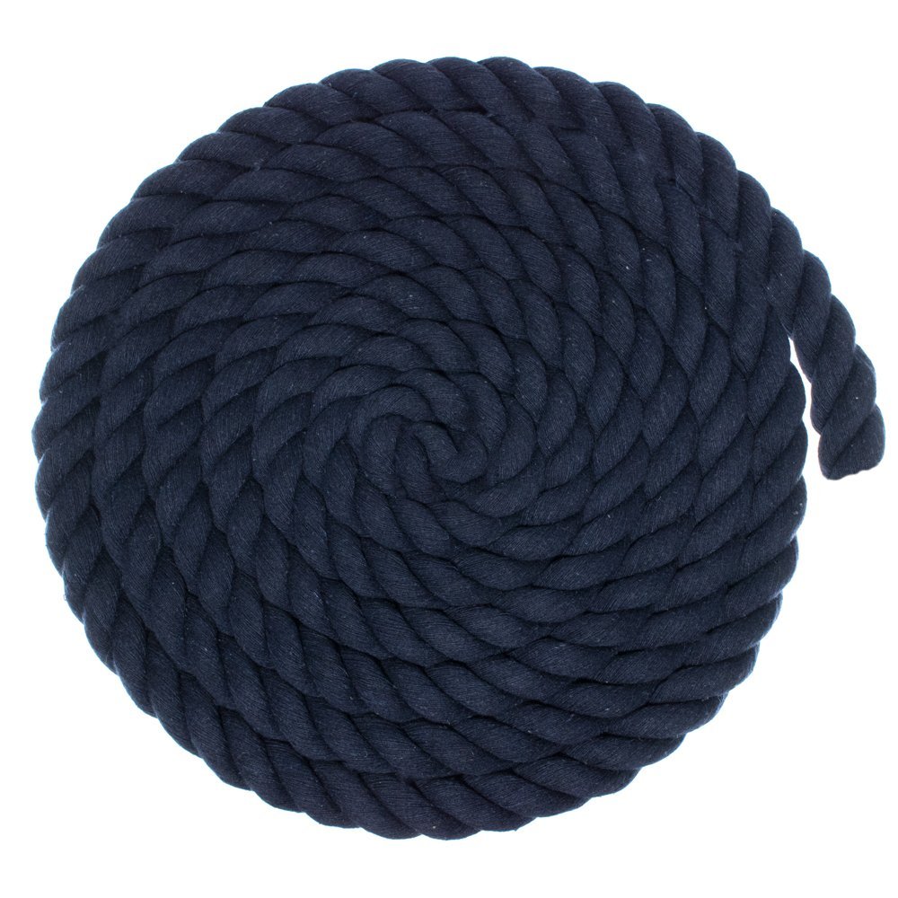 West Coast Paracord Twisted 3 Strand Natural Cotton Rope Artisan Cord  1/4, 1/2, 5/8, 3/4 and 1 Inch Diameters  10, 25, 50, 100 Feet