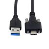 JSER USB 3.1 Type-C Dual Screw Locking to Standard USB3.0 Data Cable 1.2m Panel Mount Type for Industrial Camera view 1