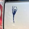 Ballet Dancer Vinyl Decal Laptop Car Truck Bumper Window Sticker, 7" x 2.5", Navy view 1