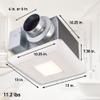 Panasonic WhisperCeiling Bathroom Exhaust Fan with Dimmable LED Light, 50-80-110 CFM, FV-0511VQL1 view 2