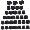 CBtone 32 pcs 7/8" Round Rubber Chair Leg Caps, Non-Slip Chair Leg Floor Protectors Reduce Noise Folding Metal Chair Leg Tip Replacement for Outdoor, Floors, Furniture Foot Covers, Black view 1