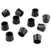 CBtone 32 pcs 7/8" Round Rubber Chair Leg Caps, Non-Slip Chair Leg Floor Protectors Reduce Noise Folding Metal Chair Leg Tip Replacement for Outdoor, Floors, Furniture Foot Covers, Black view 2