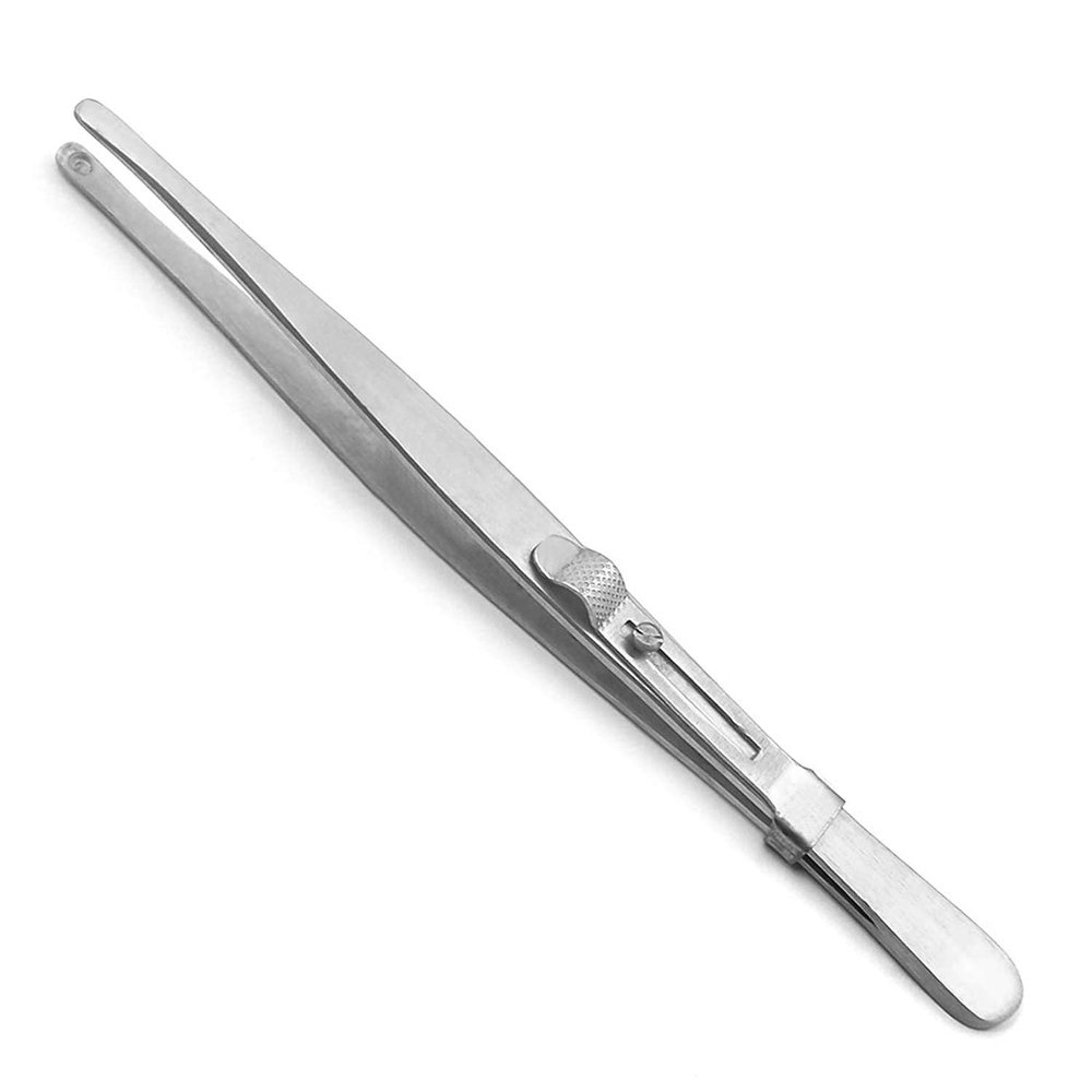 G.S GEM & DIAMOND STONE TWEEZERS LOCKING JEWELRY TWEEZER SLIDE LOCK -GERMAN GRADE