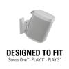 Sanus Adjustable Speaker Wall Mounts Designed for SONOS ONE, Play:1 & Play:3 - Pair (White) view 2
