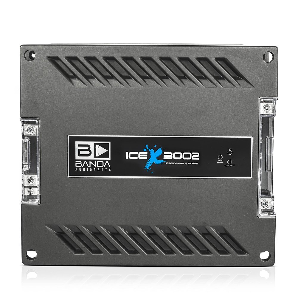 Banda Ice X 3002-1 Channel 3000 Watts RMS 2 Ohm Car Amplifier