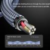 Ruaeoda 3.5mm Aux Audio Cable 30 ft, AUX Cord Braid 3.5mm to 3.5 mm Stereo Audio Cable 1/8 Shielded AUX Headphone Cable Extension Male to Male Outdoor Auxillary Stereo Audio Cable Cord view 4