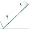 Spancraft Glass P-4.75x21-Chrome Peacock Glass Shelf, Chrome, 4.75" x 21" view 1