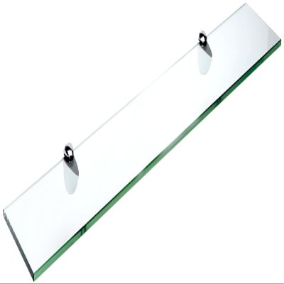 Spancraft Glass P-4.75x33-Chrome Peacock Glass Shelf, Chrome, 4.75" x 33"