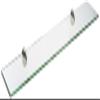Spancraft Glass P-8x24-Brushed Steel Peacock Glass Shelf, Brushed Steel, 8" x 24" view 1