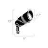 Kichler 16020CBR27 Transitional LED Landscape Accent from Landscape LED Collection in Brass Finish, 6.00 inches view 2