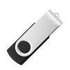 Custom Printed Black Swivel USB Flash Drive with Silver Metal Cover - 25 PCs (512MB) view 3