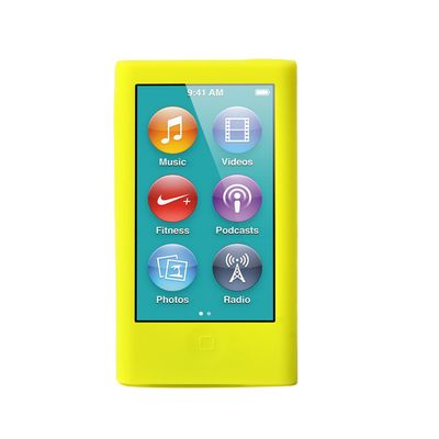ColorYourLife Silicone Cases Skins Covers for New iPod Nano 8th Generation 7th Generation with Cleaning Wipe (Yellow)