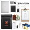 Fireproof Money & Document Bag, MoKo File Document Organizer 15" x 11" Fire & Water Resistant Cash & Envelope Holder, Protect Your Valuables, Documents, Money, Zipper Closure for Protection, Black view 3