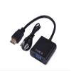 1080P HDMI Male to VGA Female Video HDTV Converter Adapter With Audio Cable (Black) view 1