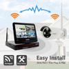 (2022 Upgraded Ver.) [8CH] Crystal Vision CVT9608E-3010W All-in-One True HD Wireless Surveillance System NVR CCTV w/ 2TB HDD, Built-in Monitor & Router, Camera Auto Pair view 2