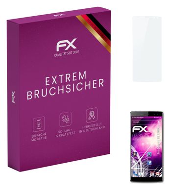 atFoliX Plastic Glass Protective Film compatible with Doogee BL12000, 9H Hybrid-Glass FX Screen Protector