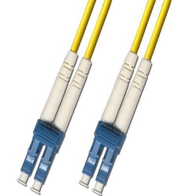 17 Meter Singlemode Duplex Fiber Optic Cable (9/125) - LC to LC - Yellow