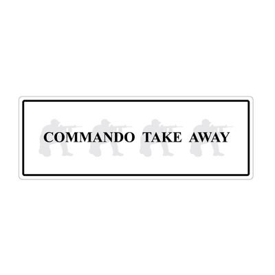 Commando Take Away - Air Support Air Craft - Die Cut 3M Vinyl Decal Bumper Sticker 3x8 inches (Pack of 10)