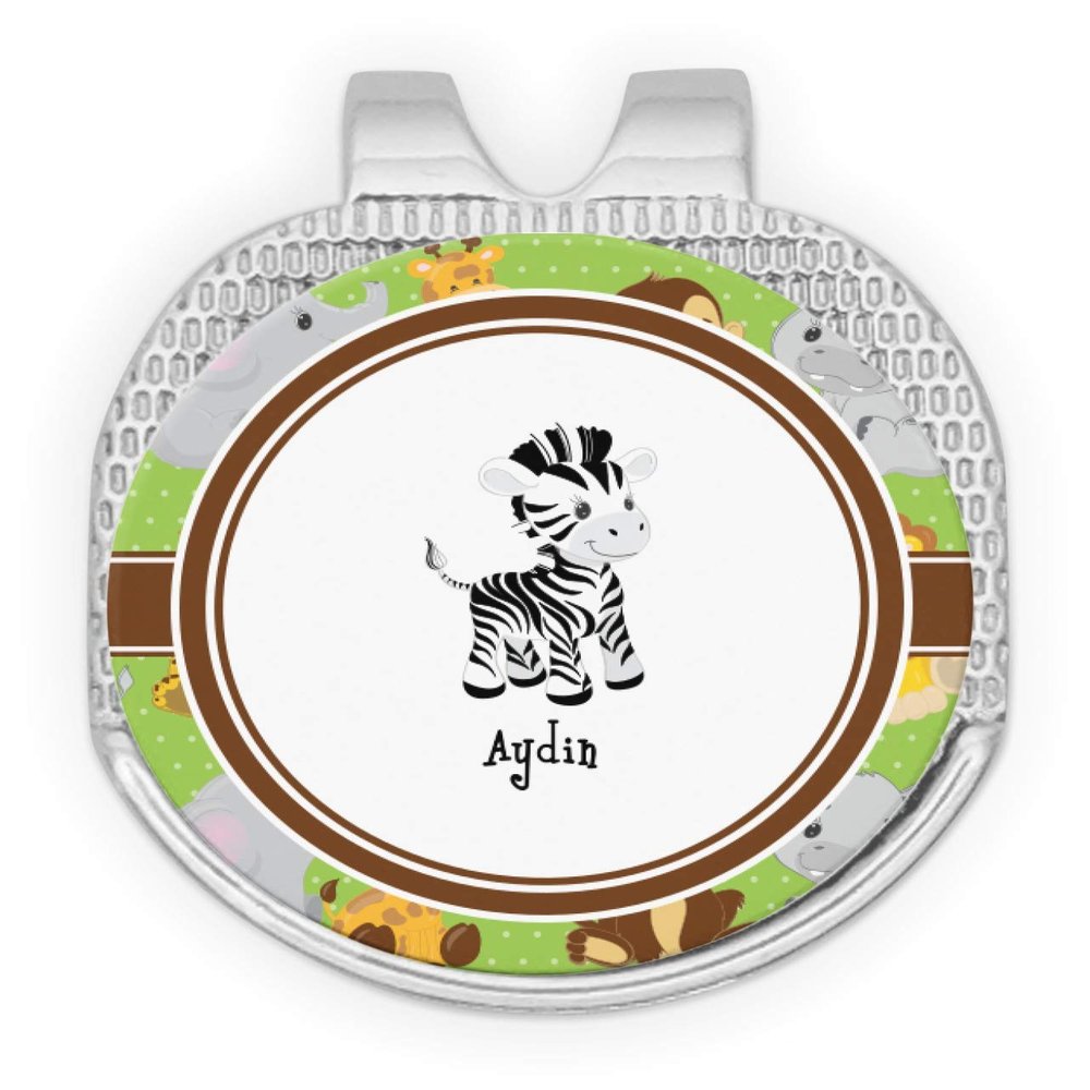 YouCustomizeIt Personalized Safari Golf Ball Marker - Hat Clip - Silver