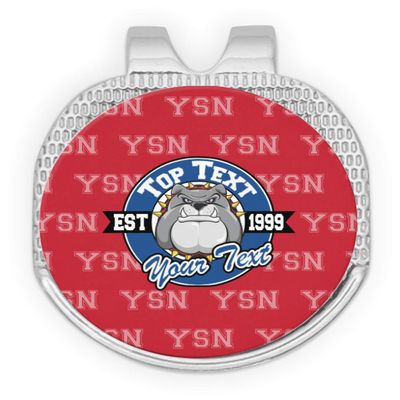 YouCustomizeIt Personalized School Mascot Golf Ball Marker - Hat Clip - Silver