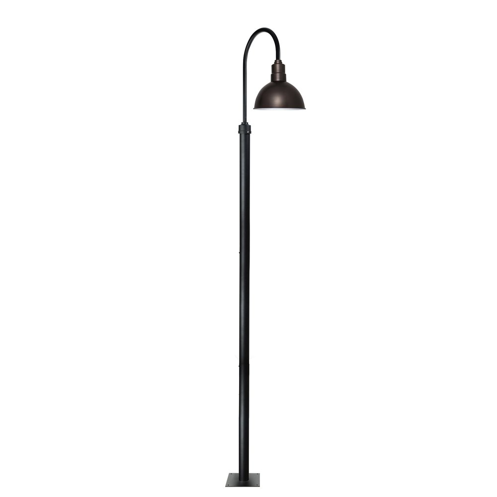 Cocoweb Blackspot 132in Outdoor LED Barn Post Light in Black with 10" Shade in Mahogany Bronze - BBSP10MB-3PB