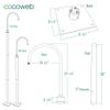 Cocoweb Blackspot 132in Outdoor LED Barn Post Light in Black with 10" Shade in Mahogany Bronze - BBSP10MB-3PB view 3