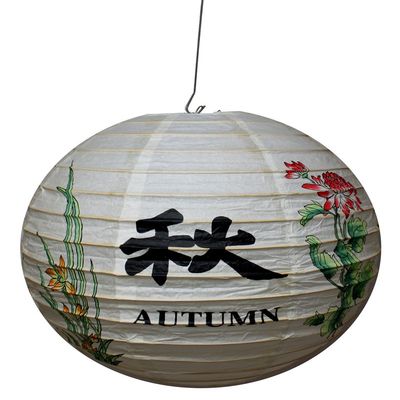 Asian Paper Lantern with The Four Seasons and Their Asian Characters