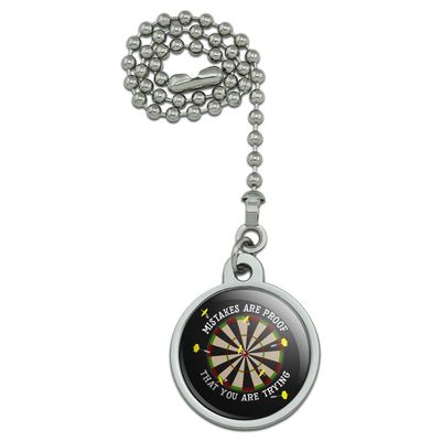 Mistakes are Proof That You are Trying Darts Funny Ceiling Fan and Light