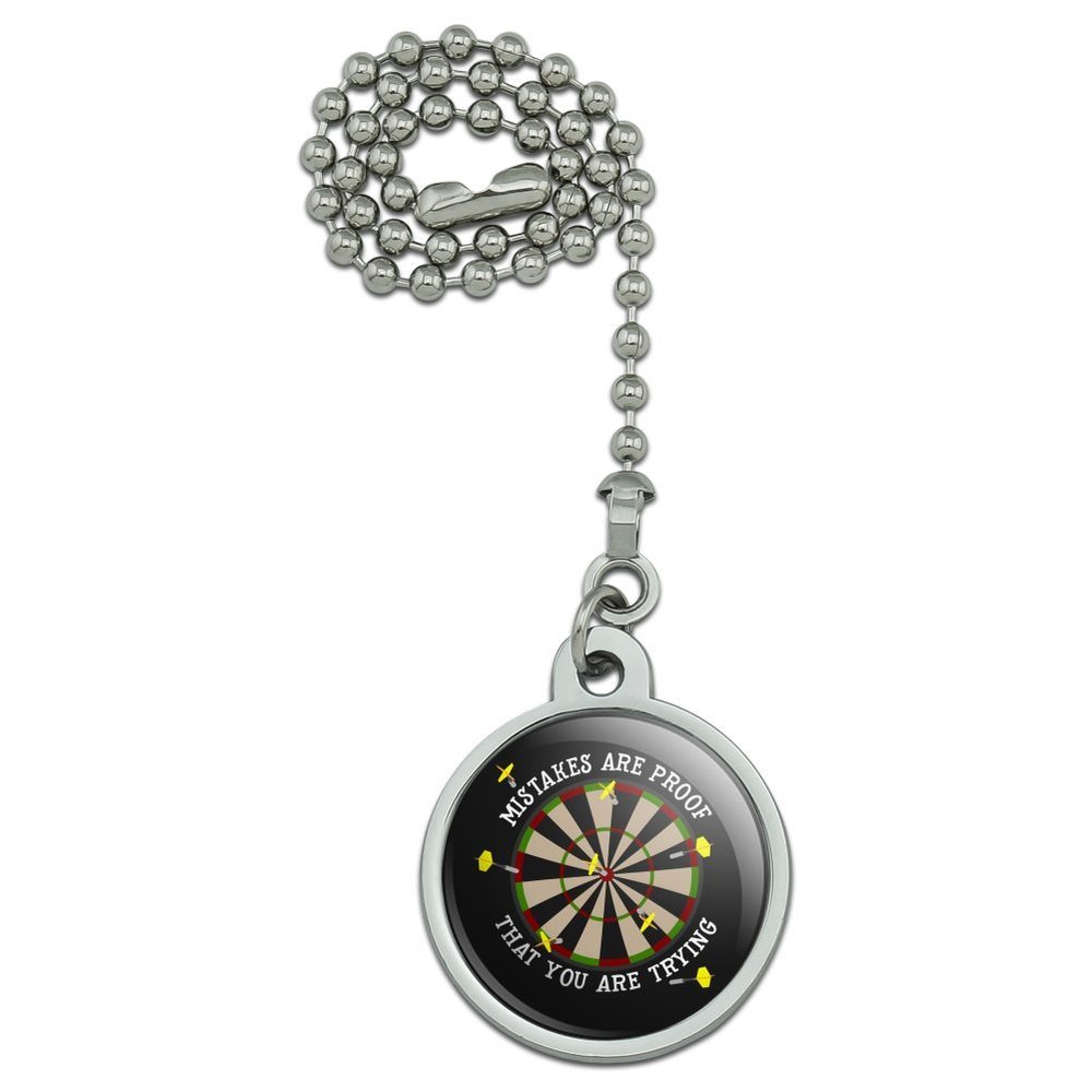 Mistakes are Proof That You are Trying Darts Funny Ceiling Fan and Light