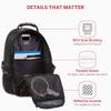 SwissGear 1900 ScanSmart 17 Laptop Backpack Black/Black  Reflective Tech Backpack with ScanSmart Compartment  Multiple Organizer Pockets & RFID Scan Blocking Technology view 3