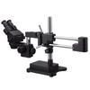 AmScope 3.5X-180X Binocular Stereo Zoom Microscope with Black Double Arm Boom Stand view 2