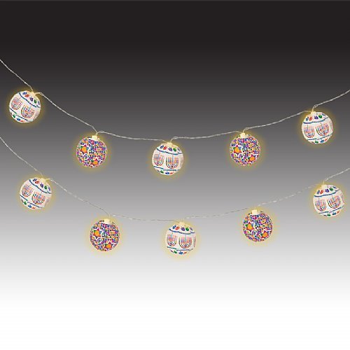 Festive Hanukkah Lantern String of Lights