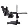 3.5X-45X TRINOCULAR Stereo Zoom Microscope ON Single-ARM Boom Stand W/Heavy Duty 80-LED view 2