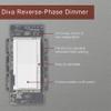 Lutron Diva Reverse-Phase (ELV) Dimmer Switch, 250W LED or 500W ELV, Single Pole/3-Way, 120V, Neutral Required, DVRP-253P-WH, White view 4