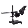 AmScope 3.5X-45X Black Stereo Zoom Microscope with Single Arm Boom Stand with 80-LED Ring-Light view 2