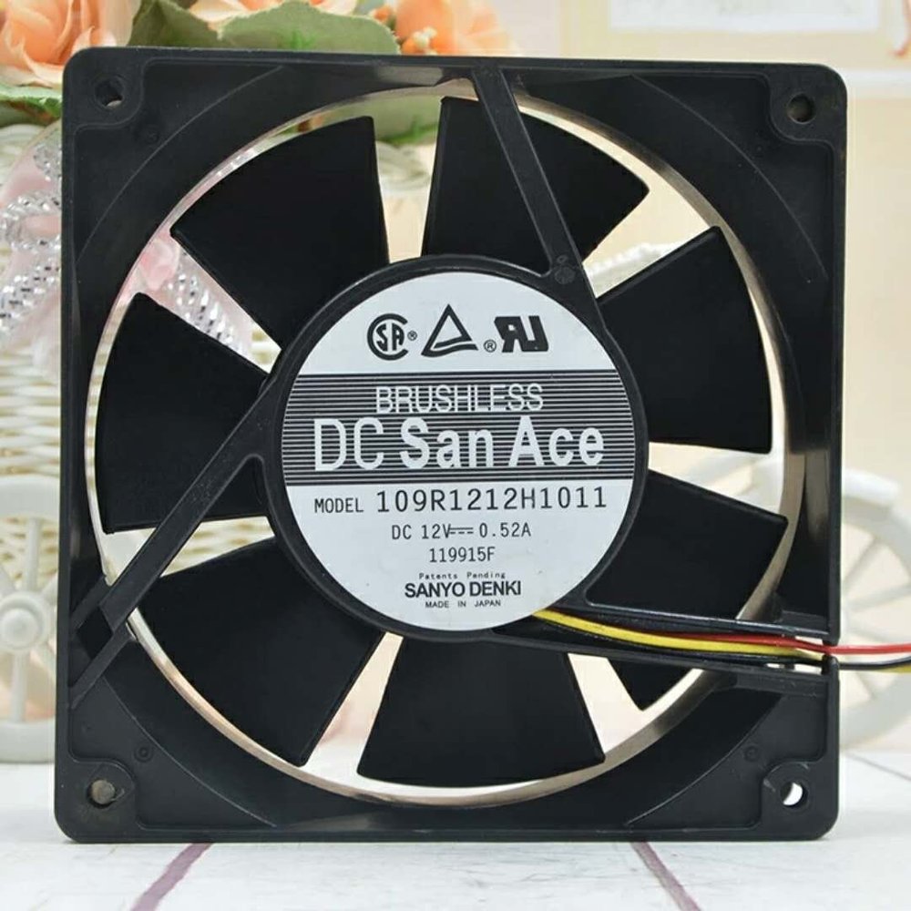 For Sanyo 109R1212H1011 12V 0.52A 12038 12CM server chassis cooling fan